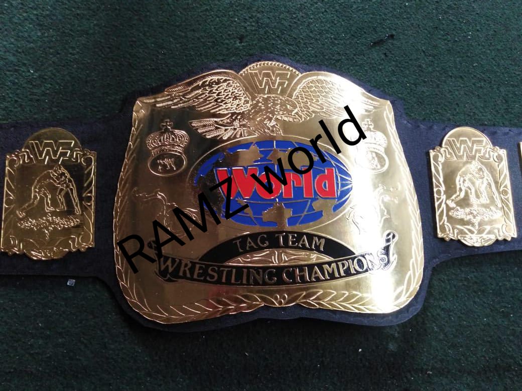 New World Tag Team Wrestling Championship Replica Belt 2mm Or 4mm Brass Belt