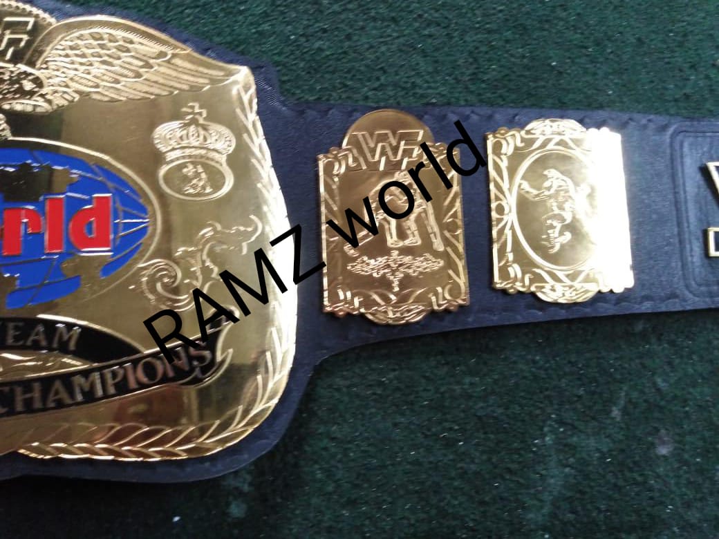 New World Tag Team Wrestling Championship Replica Belt 2mm Or 4mm Brass Belt