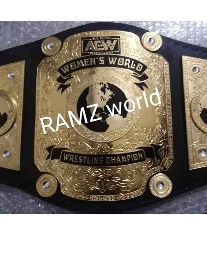 New AEW Women Wrestling Championship Replica Belt Adult Size 2mm Or 4mm Brass Plates