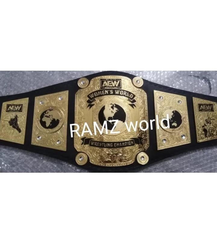 New AEW Women Wrestling Championship Replica Belt Adult Size 2mm Or 4mm Brass Plates