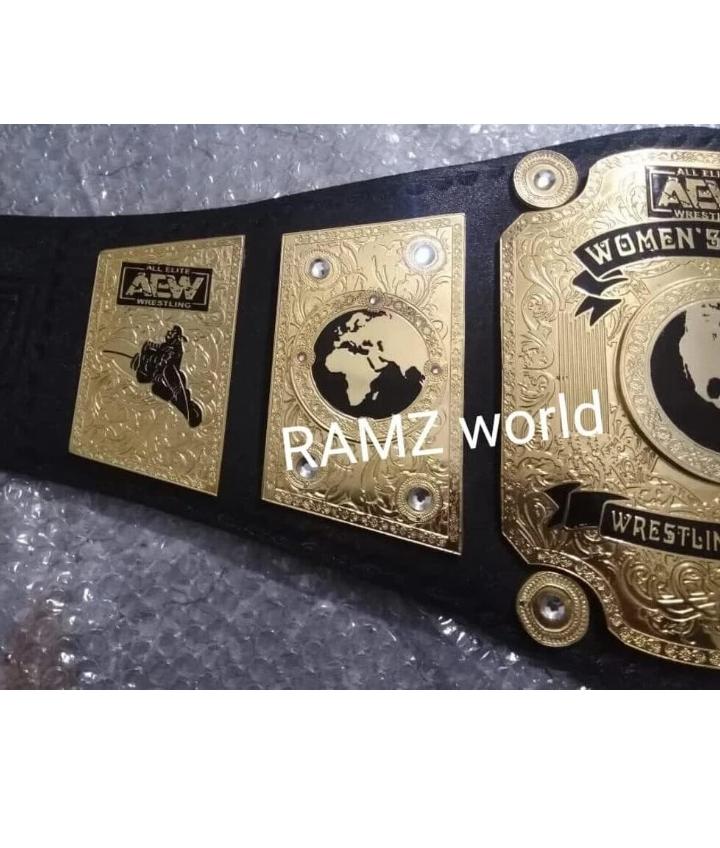 New AEW Women Wrestling Championship Replica Belt Adult Size 2mm Or 4mm Brass Plates