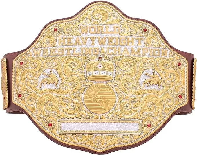 BIG GOLD World Heavyweight Championship Replica Tittle Belt 2mm Or 4mm Brass