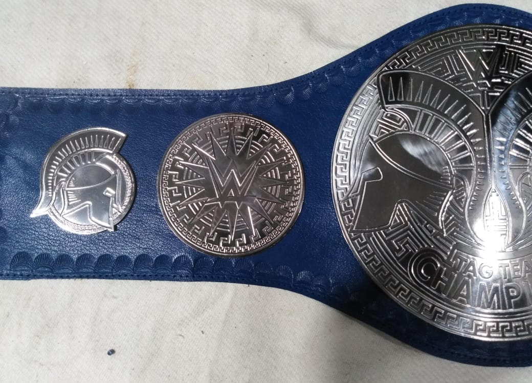 WWE Raw Blue Tag Team Wrestling Championship Replica Title Belt 2mm Brass Adult Size