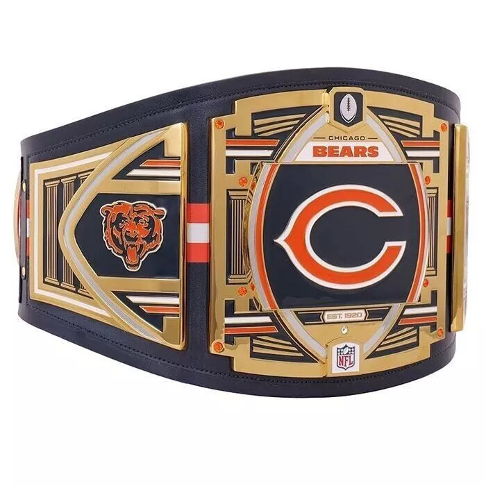 Chicago Bears World Wrestling Entertainment Legacy Title Replica Belt 2mm Or 4mm Brass