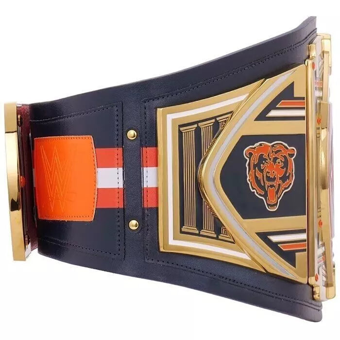 Chicago Bears World Wrestling Entertainment Legacy Title Replica Belt 2mm Or 4mm Brass