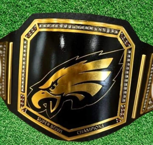 Philadelphia Eagles NFL Championship Wrestling Belt 2mm Or 4mm Brass Adult Size