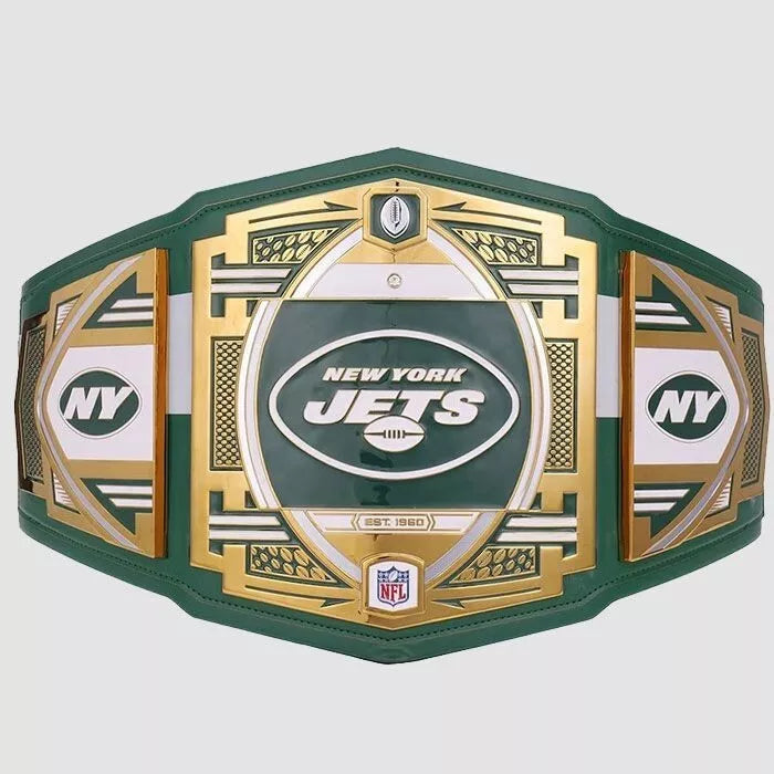 New York Jets Championship Wrestling Replica Belt American Football Fans 2mm Or 4mm Brass