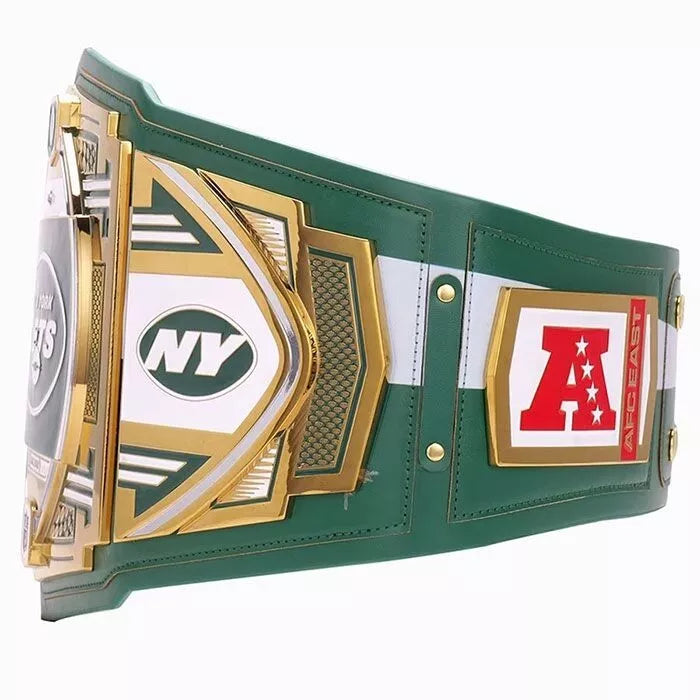 New York Jets Championship Wrestling Replica Belt American Football Fans 2mm Or 4mm Brass