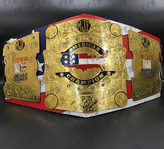 Custom MJF AEW American Heavyweight Wrestling Championship Replica Belt 2mm Or 4mm Brass