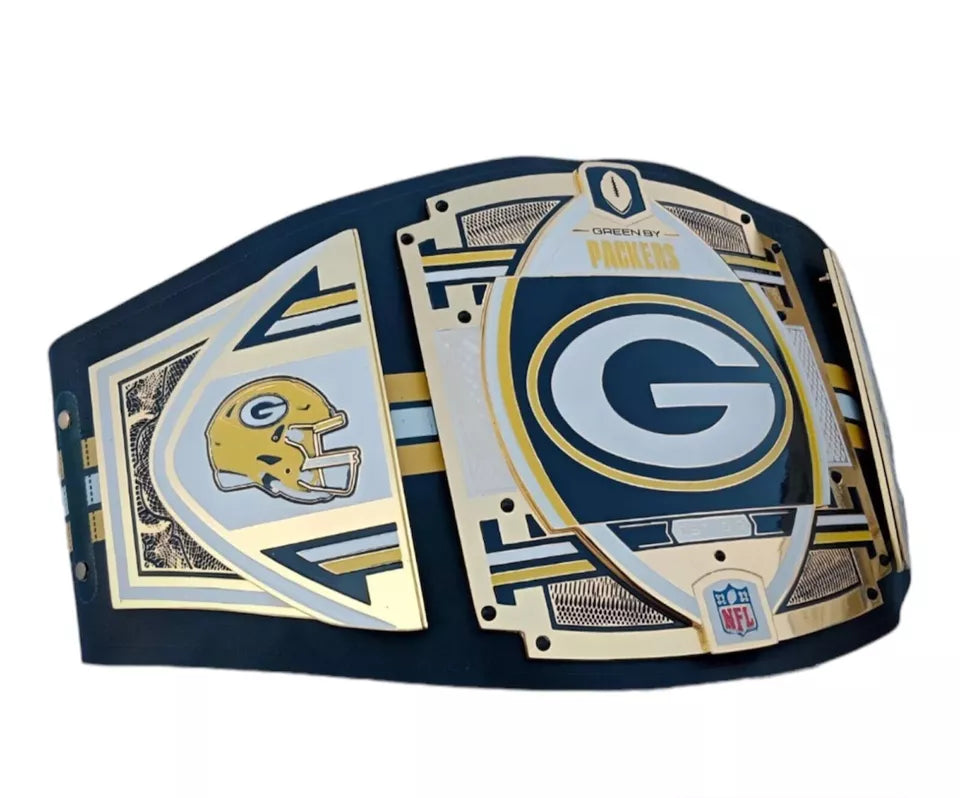 Green BAY Packers NFL Championship Wrestling Replica belt 2mm Or 4mm Brass