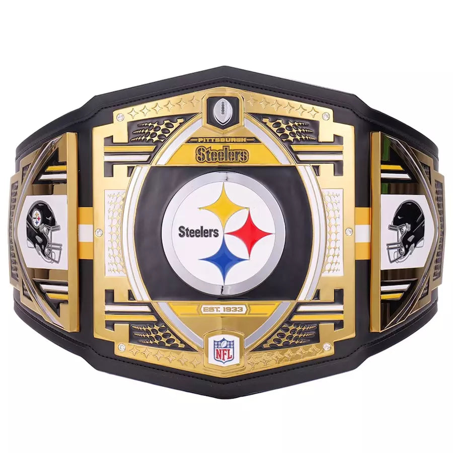 New NFL Pittsburgh Steelers Championship Replica Title Belt 2mm Or 4mm Brass Adult Size