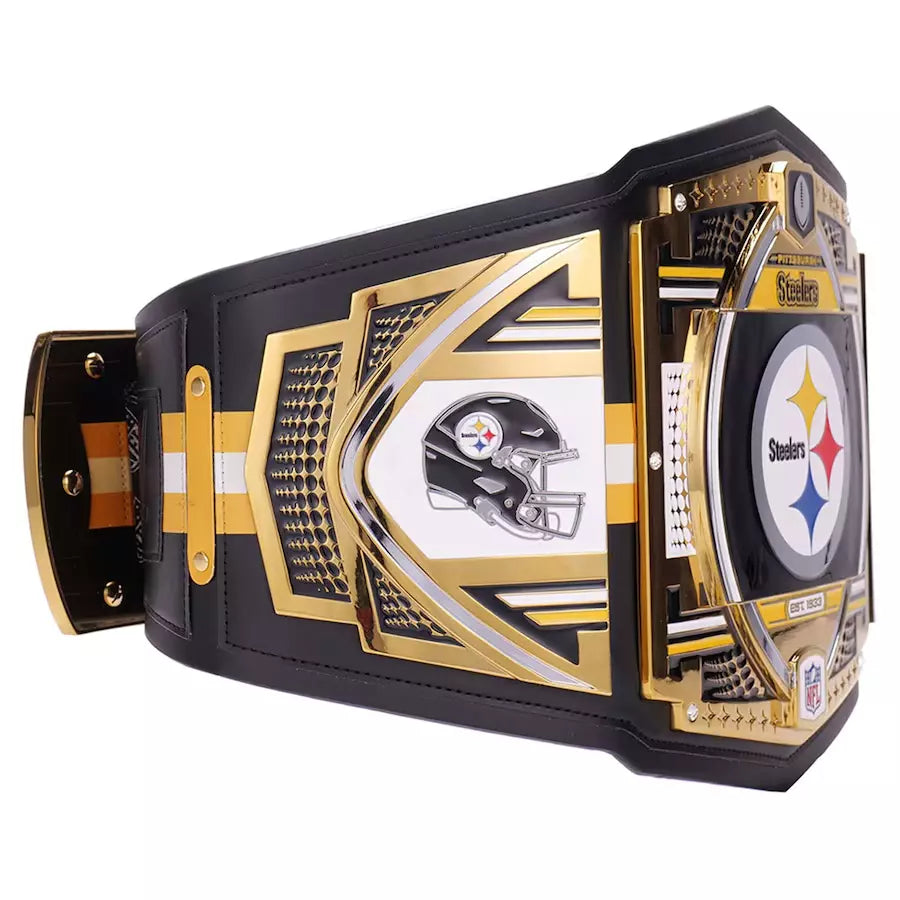 New NFL Pittsburgh Steelers Championship Replica Title Belt 2mm Or 4mm Brass Adult Size