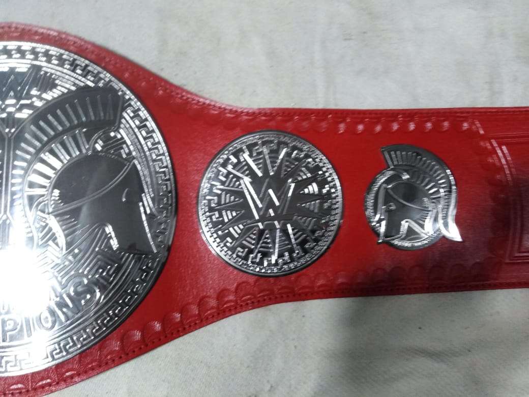 WWE RAW Red Tag Team Wrestling Championship Replica Title Belt 2mm Or 4mm Brass