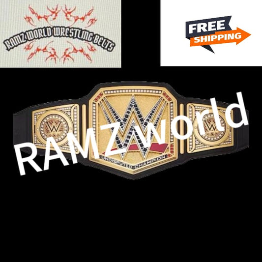 NEW UNDISPUTED CHAMPIONSHIP UNIVERSAL REPLICA BELT 2mm Or 4mm BRASS ADULT SIZE